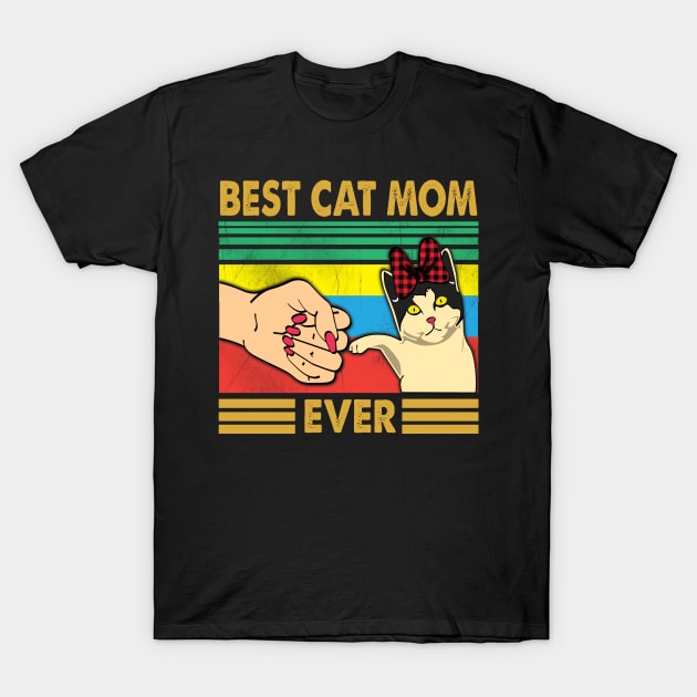 Best cat mom ever red headband T-Shirt by LinDey